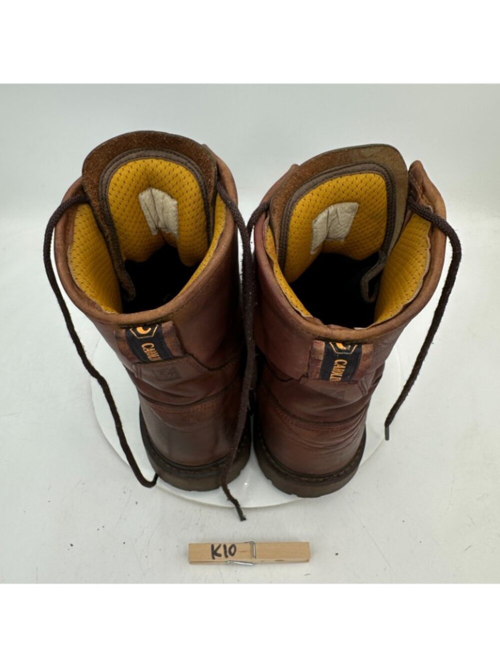 Carolina Men Size 13 Brown Leather 8" Soft Toe Waterproof Work Boot - Picture 9 of 11